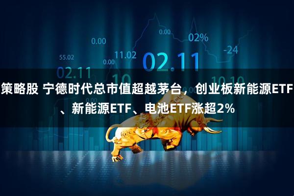 策略股 宁德时代总市值超越茅台，创业板新能源ETF、新能源ETF、电池ETF涨超2%