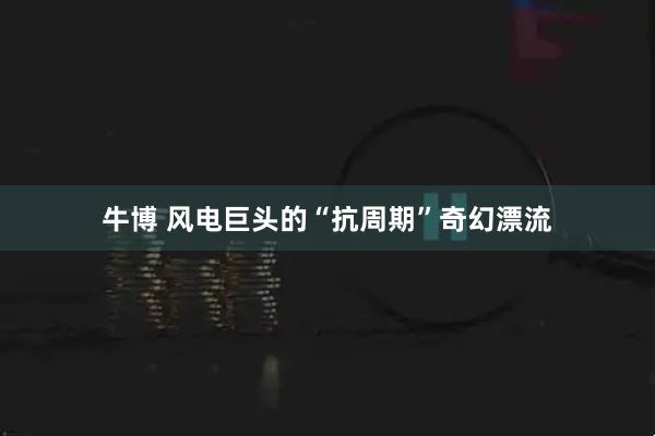牛博 风电巨头的“抗周期”奇幻漂流