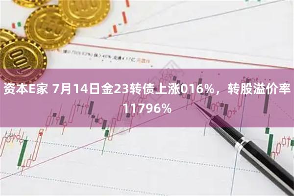 资本E家 7月14日金23转债上涨016%，转股溢价率11796%